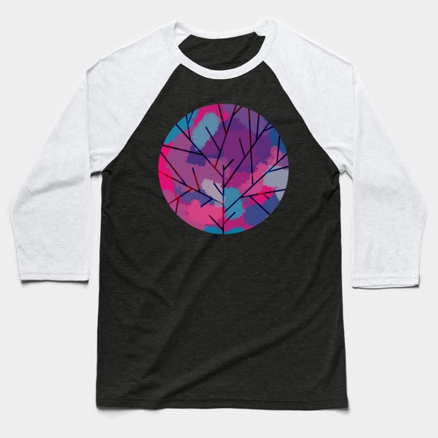 Color Splash Tree / Nature Baseball T-Shirt by nathalieaynie